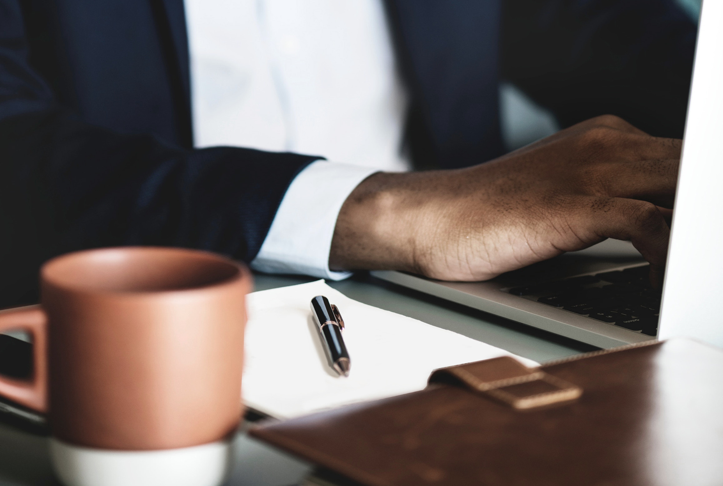 Business professional at laptop